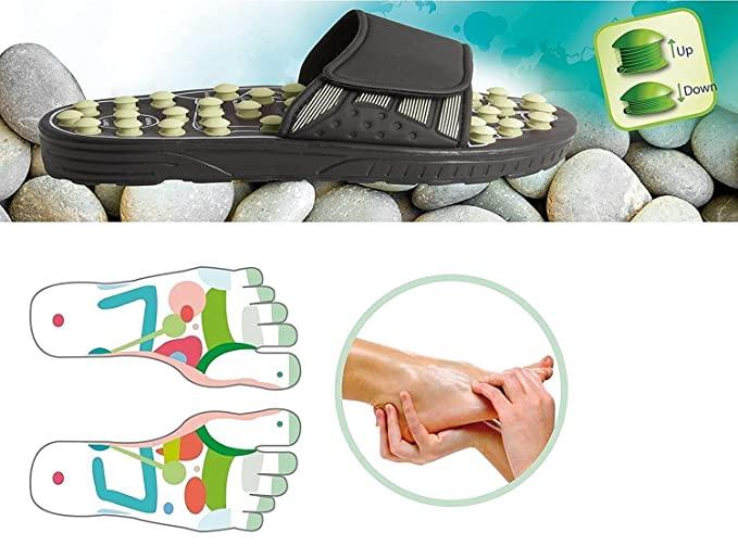 Therapy Slippers-Spring Acupressure and Magnetic Manual Therapy Accu Paduka Slippers for Full Body Blood Circulation